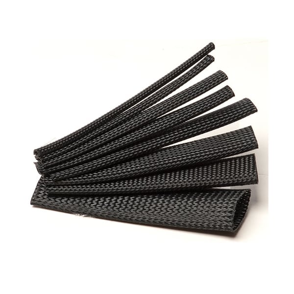 Flexo Clean Cut Braided Cable Sleeve- 1.5 X 25ft- Black